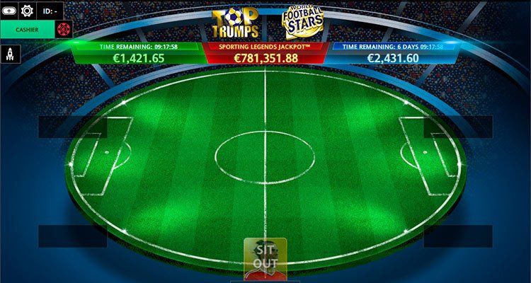 Top Trumps Football Stars Poker table