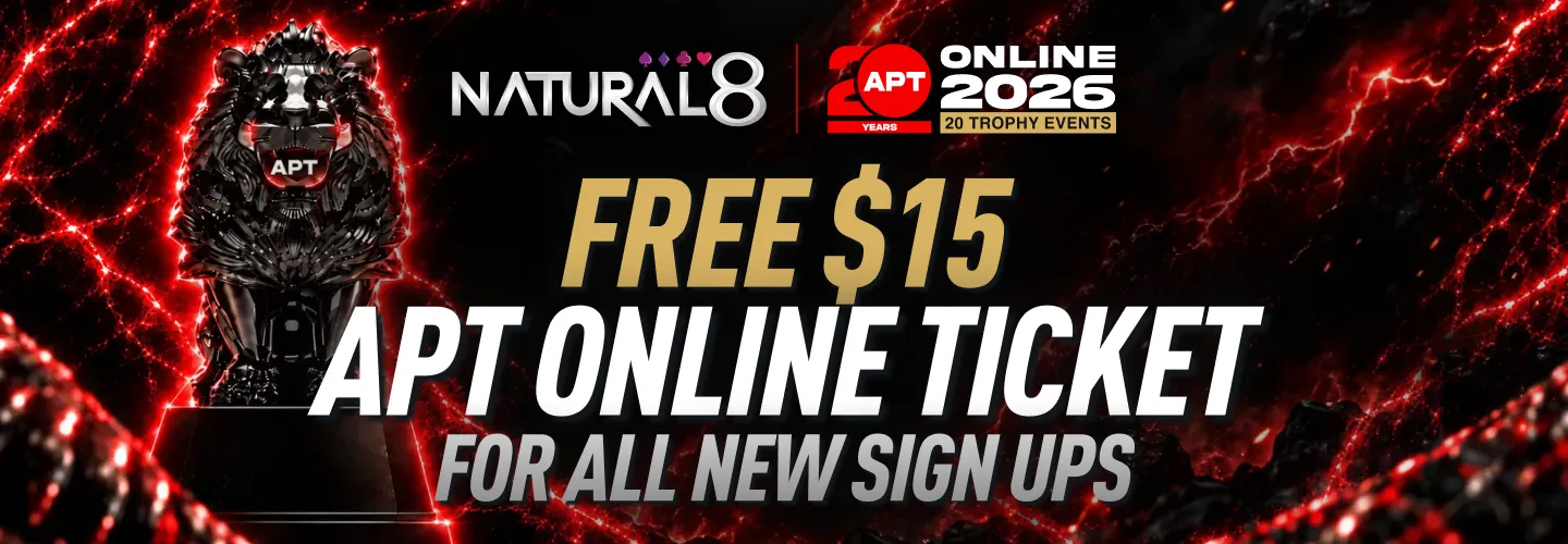 Natural8 Free $15 APT Online Ticket