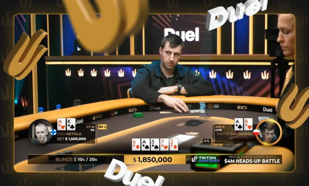 Ketola's Ace-King Busts Malinowski