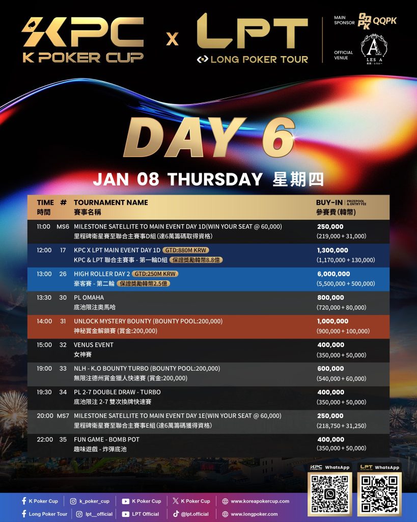KPC x LPT Series 2026 - Day 6 Schedule