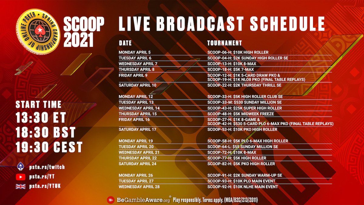 SCOOP Livestream Schedule 1