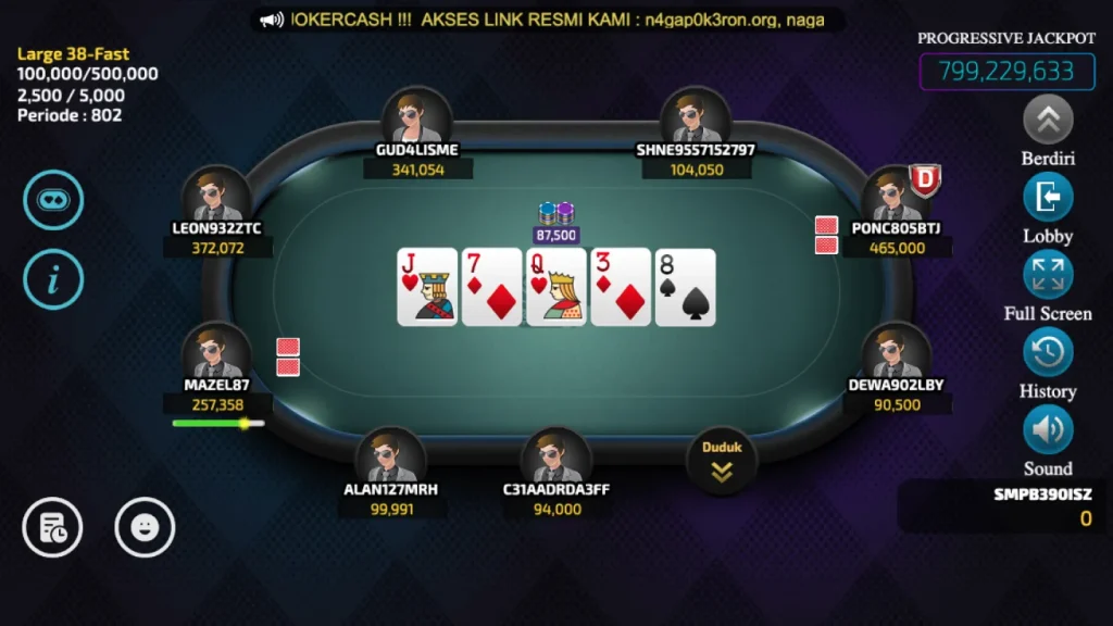 NagaPoker No Limit Hold'em Game Play