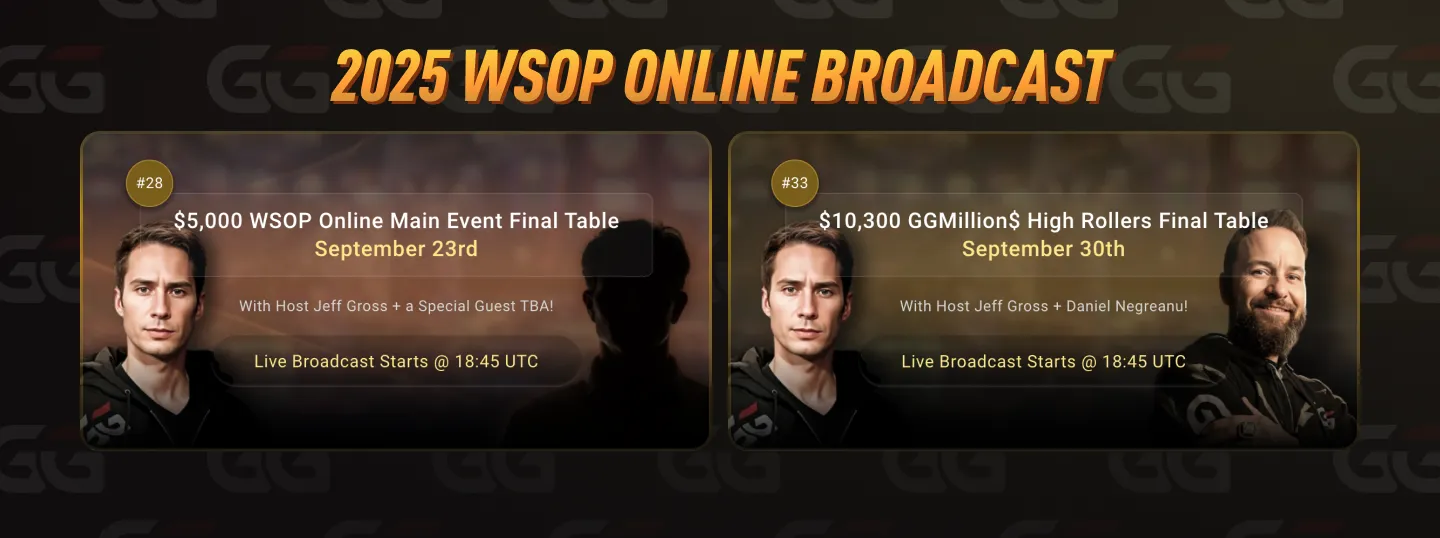 2025 WSOP Online Broadcast - GGPoker | Natural8