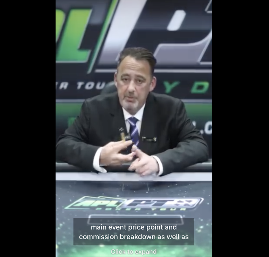 Joel Williams, Australian Poker League Head Of Poker - From APL Facebook