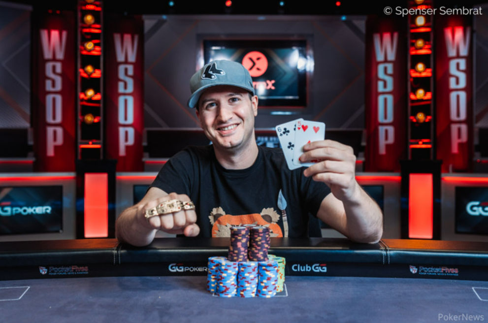 Justin Pechie – Photo credit – WSOP / PokerNews – Spenser Sembrat