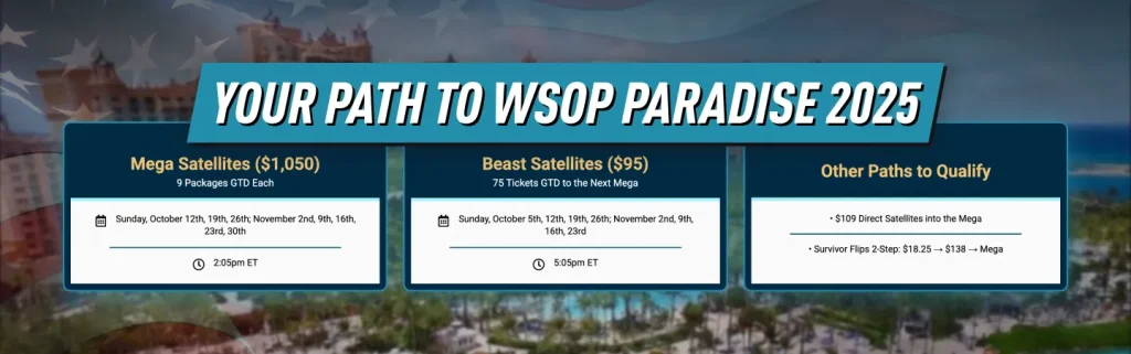 Americas Cardroom (ACR Poker) Path to WSOP Paradise
