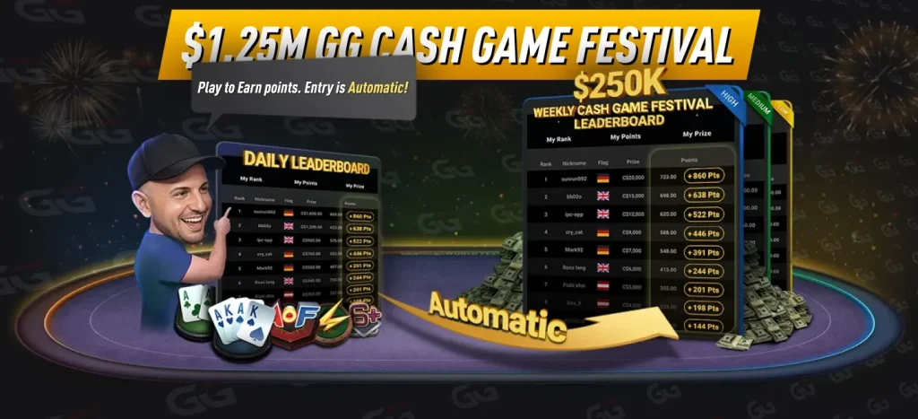 $1.25M GG Cash Game Festival - For Cash Game Players