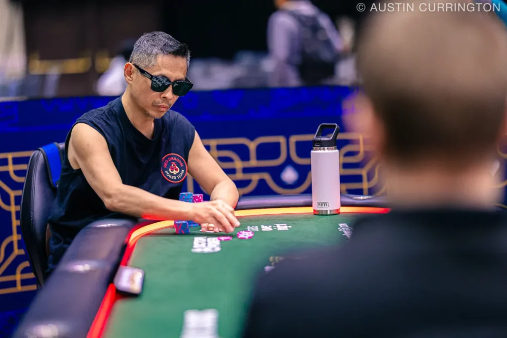 Xixiang Luo heads up at 2025 WSOP - Photo by Pokernews
