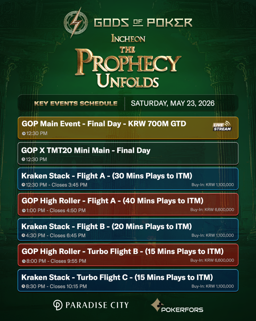 GOP Incheon Key Events May 23