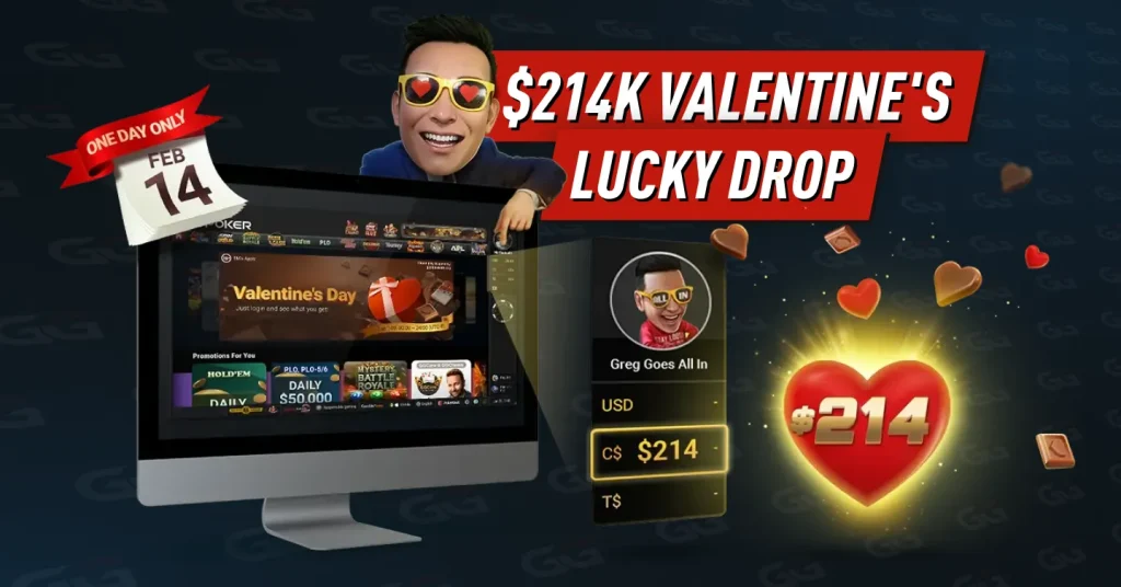 $214K Valentine’s Day Lucky Drop