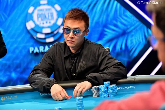 Biao Ding at Photo by PokerNews / Tomas Stacha