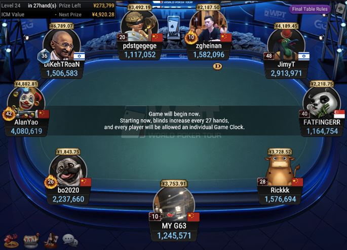 WPT Trophy #7 – Zodiac Shooting Star Bounty final table