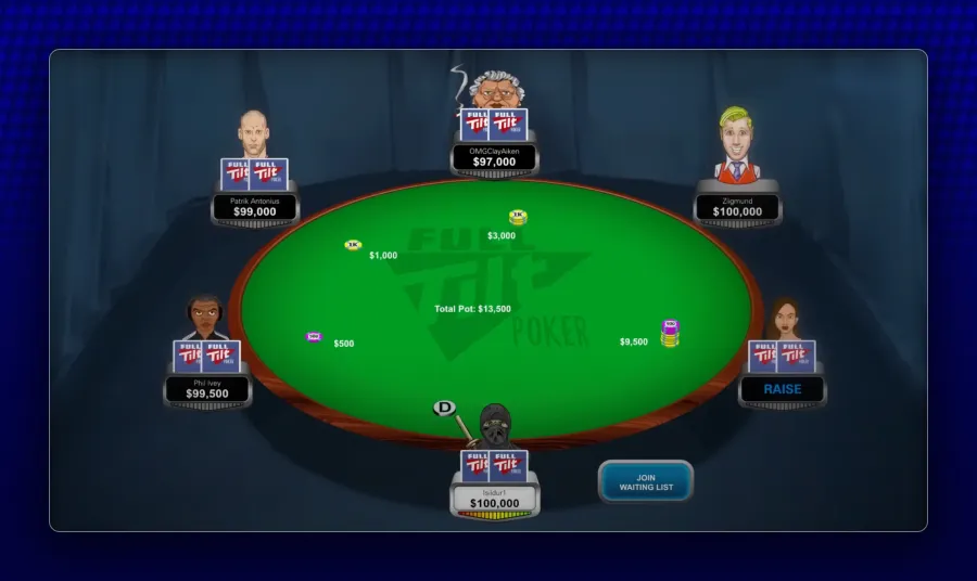 Poker legends participated in numerous multi-million-dollar pots at the famous Full Tilt tables.