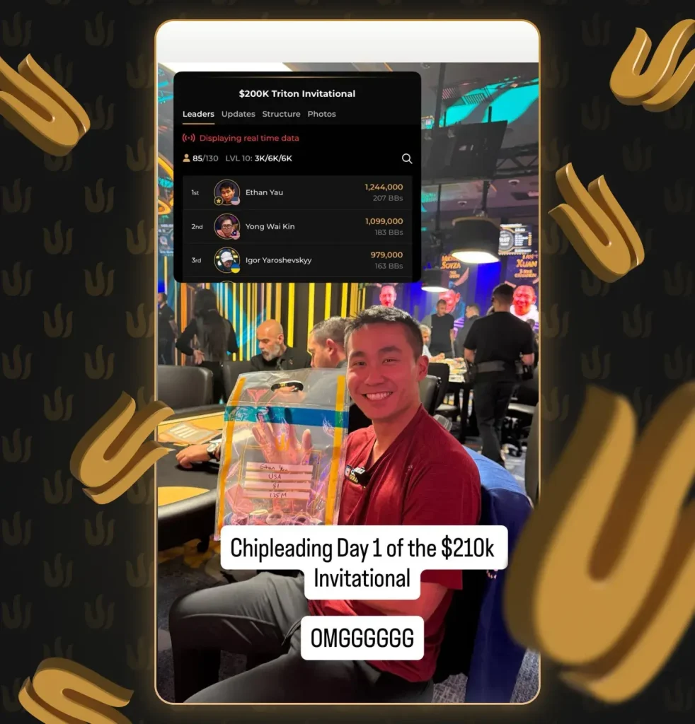 Rampage Poker Bags Day 1 of the $200K Triton Poker Invitational Tournament