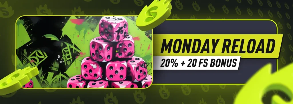 Starzino Casino Monday Reload Bonus – 20% Bonus + 20 Free Spins