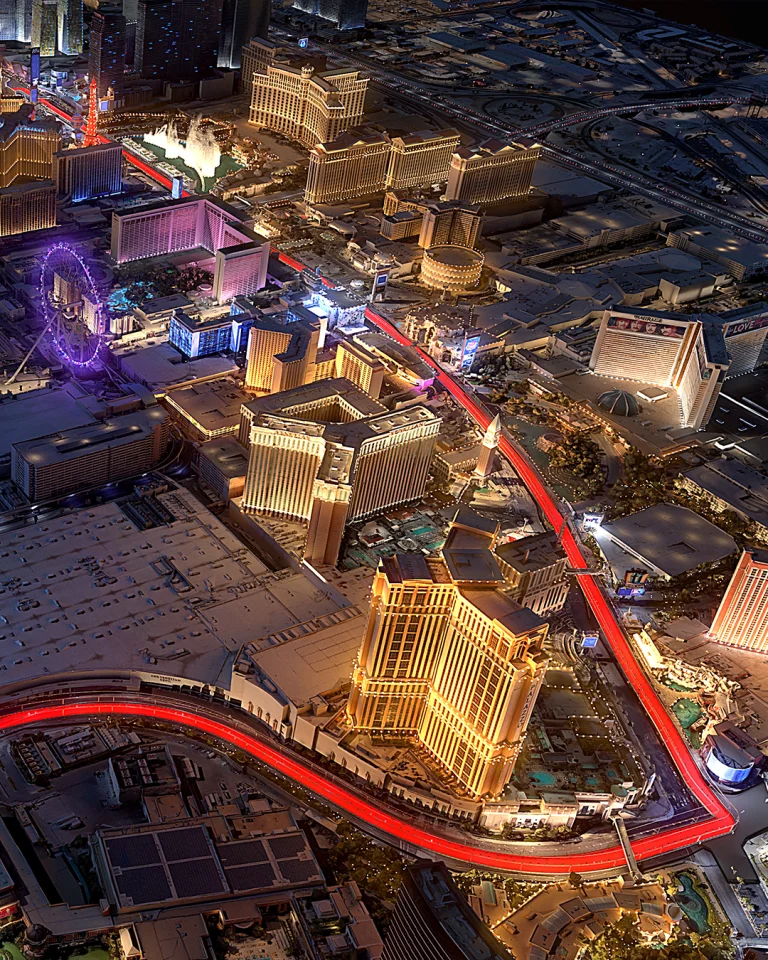 Las Vegas Grand Prix 2026 won't be less spectacular than the one in 2025, all the way on the Strip