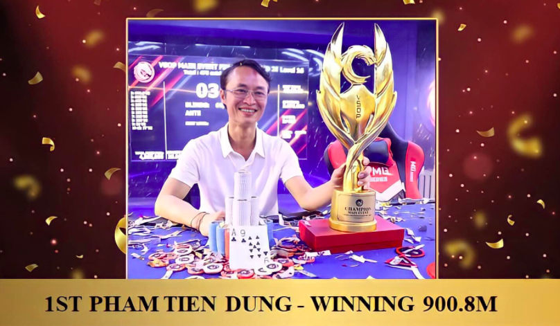 Phạm Tiên Dũng – Main Event champion – Photo credit: VSOP