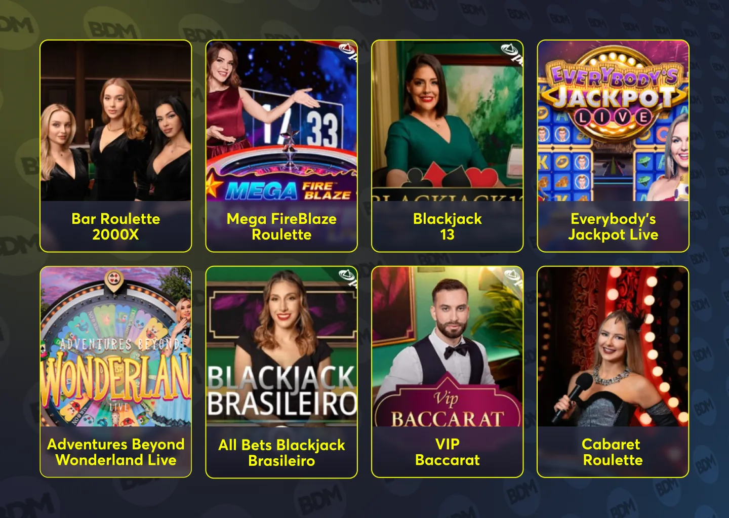 BDMbet Live Casino Games