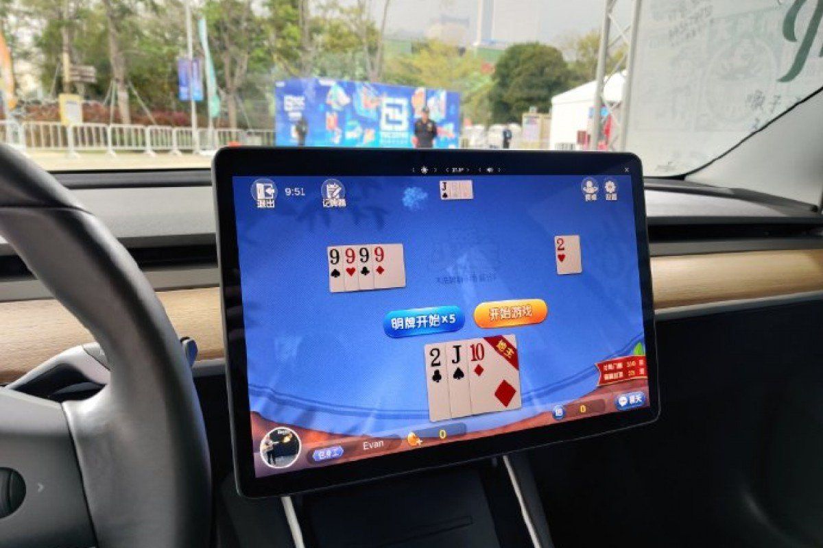 Tesla Adds Poker to In Car Arcade Games