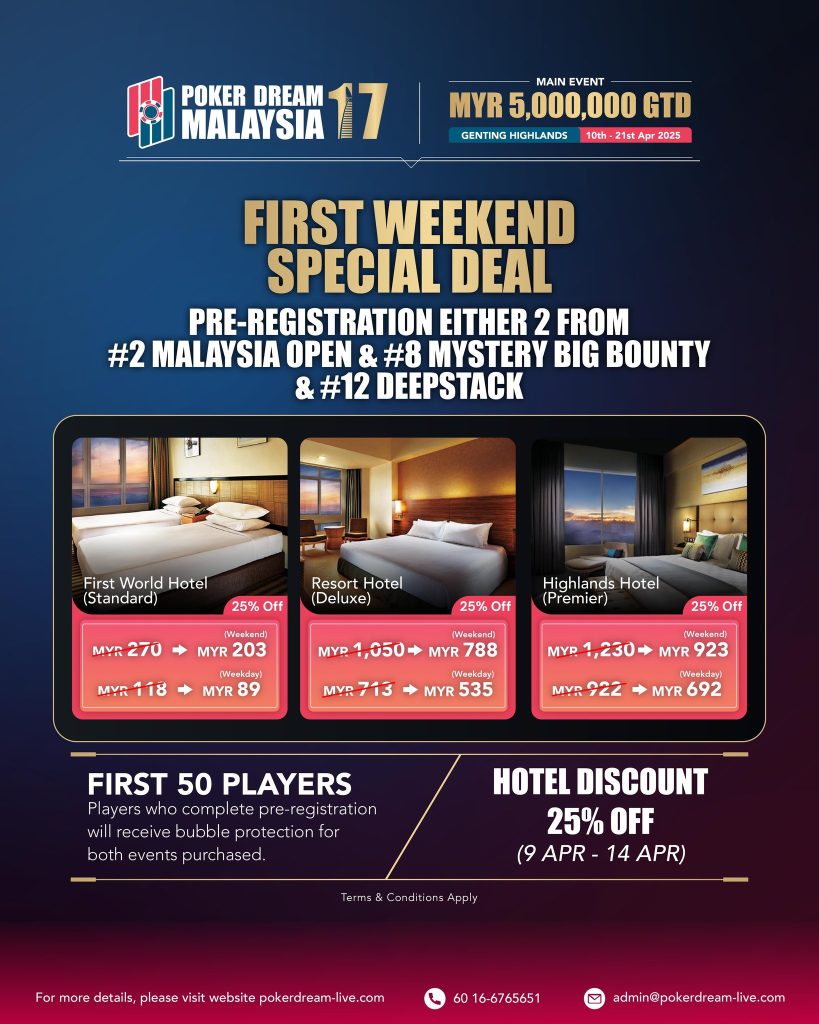 First Weekend Deal at Poker Dream 17