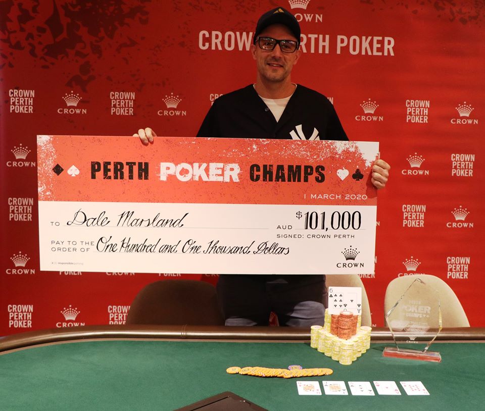 Dale Marsland wins the Main Event for AU$ 101,000 – Photo credit: Crown Perth