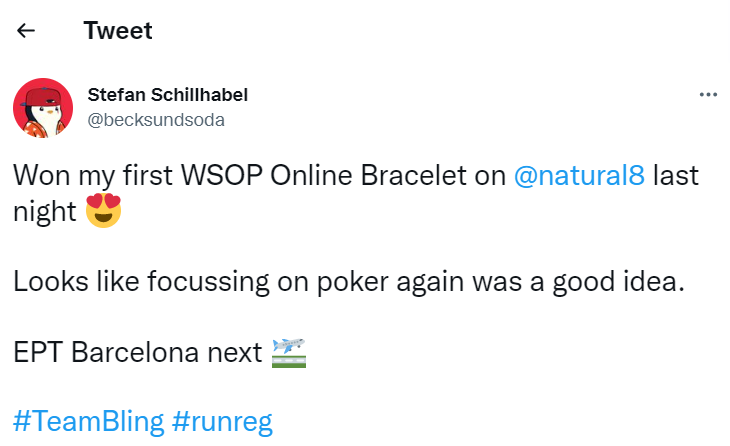 2022 WSOP Online halfway highlights; N8’s Pete Chen, Stefan Schillhabel, & David Yan win bracelets; Markus Prinz, Scott Ball bank seven digits
