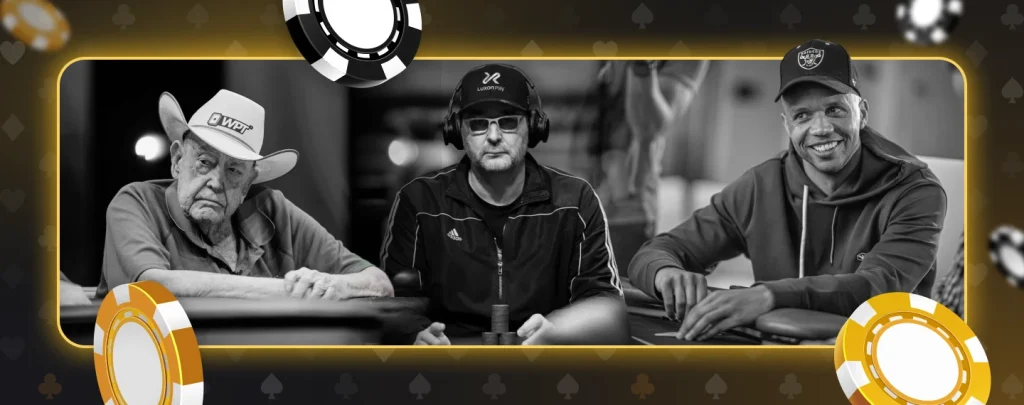 Poker legends: Doyle Brunson, Phil Hellmuth, and Phil Ivey