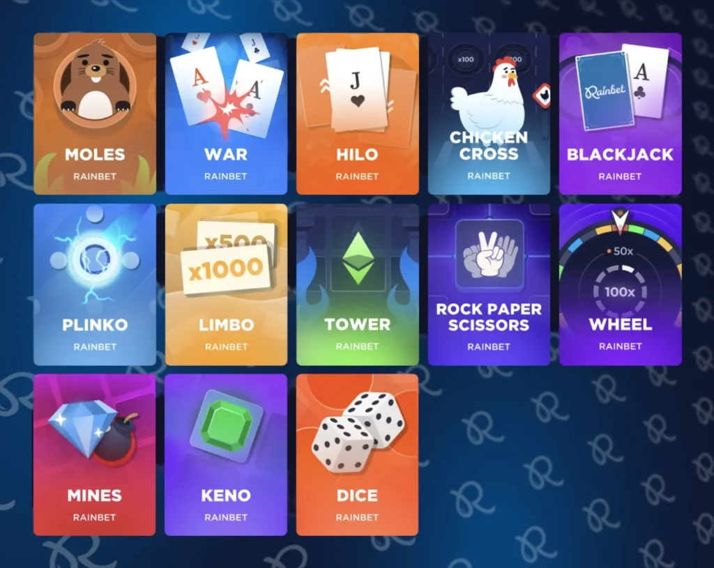 Rainbet Originals - Provably Fair Crash Games