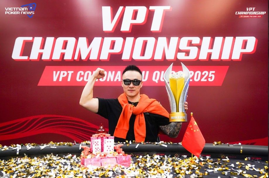 Yankai Zhang wins VPT Championship Main Event - Photo by VPT / Vietnam Poker News