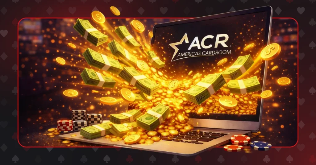 ACR is among the top 3 of the fastest withdrawal poker sites