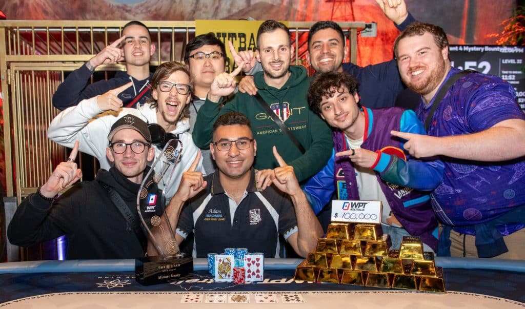 Adam Thaggard and friends - Photo by Star Poker Gold Coast