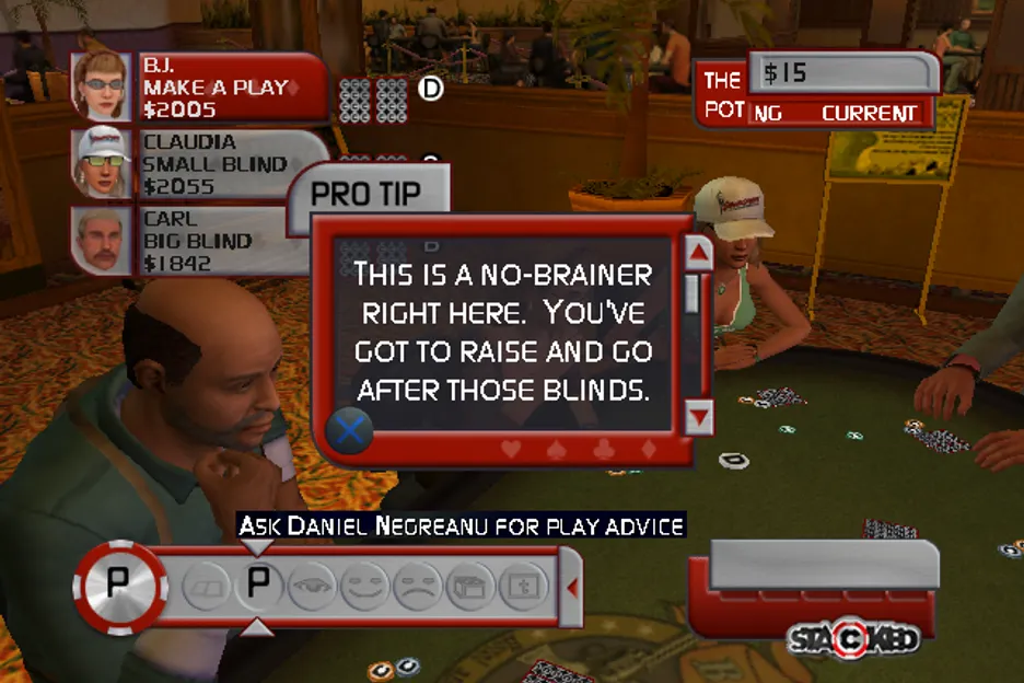 Players could use the "Ask Daniel" feature when they were stuck in a tough hand