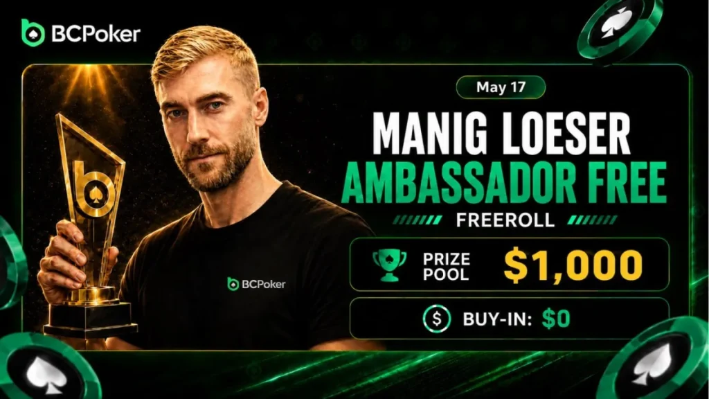 BCPoker $1,000 Manig Loeser Welcome Freeroll