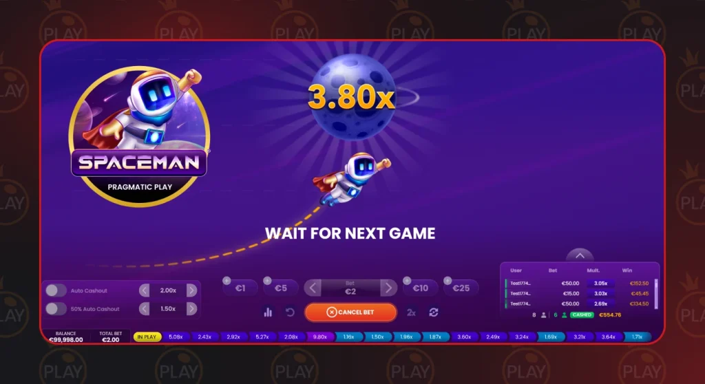 Spaceman Crash Game by Pragmatic Play