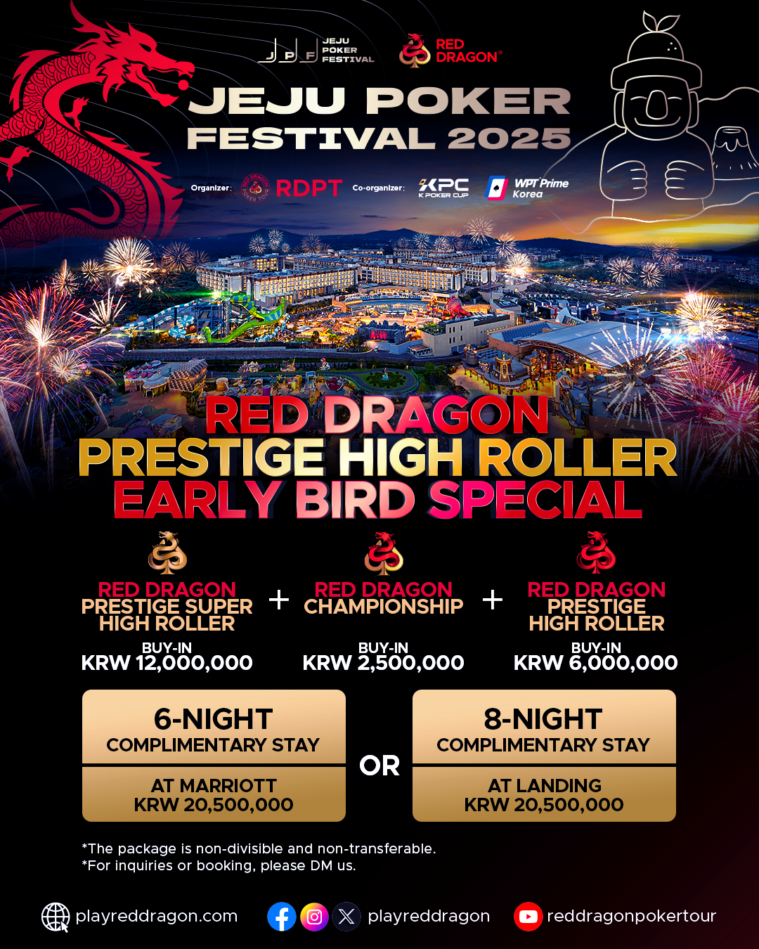 Jeju Poker Festival Red Dragon High Roller Early Bird