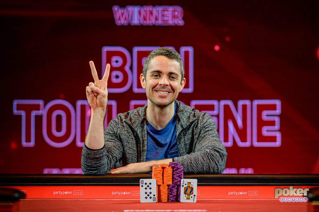 Ben Tollrene wins the British Poker Open £100K event – Photo credit: Poker Central