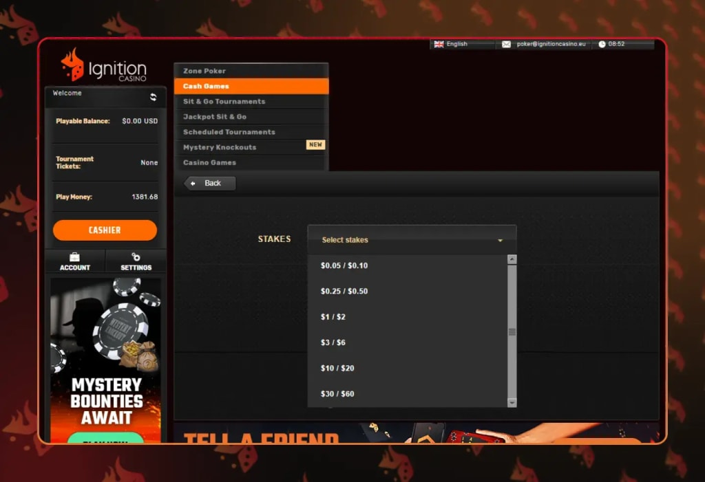 Ignition Casino Review – Ignition Poker Cash Games