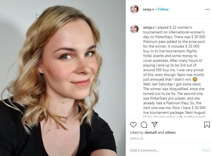 senja.v broke the news on her Instagram