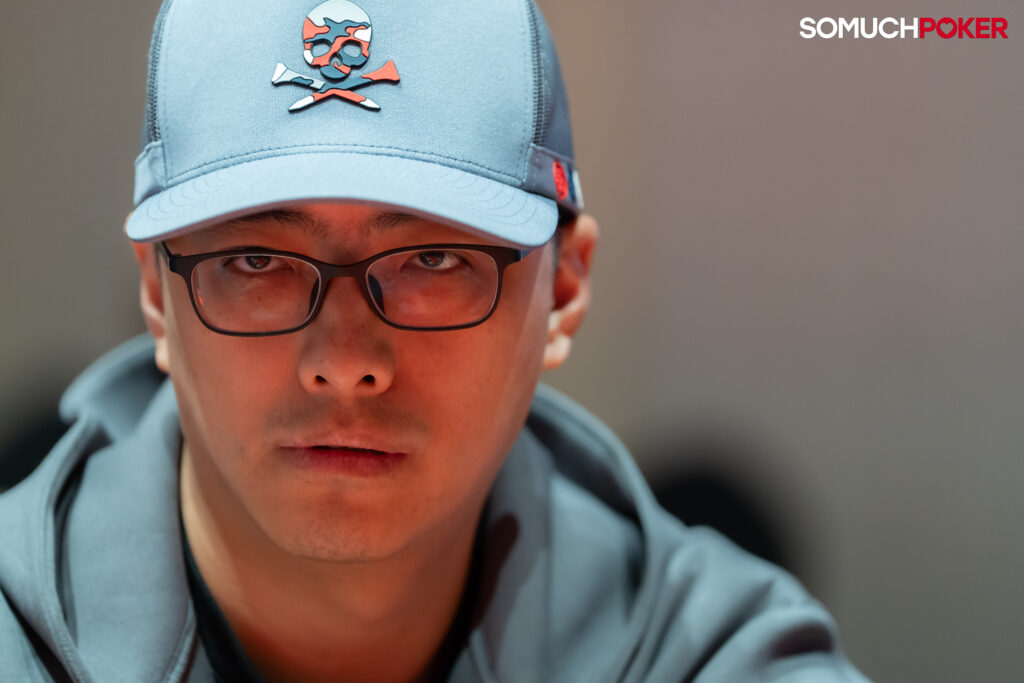 Start-of-day chip leader Tong Mu fell in third.
