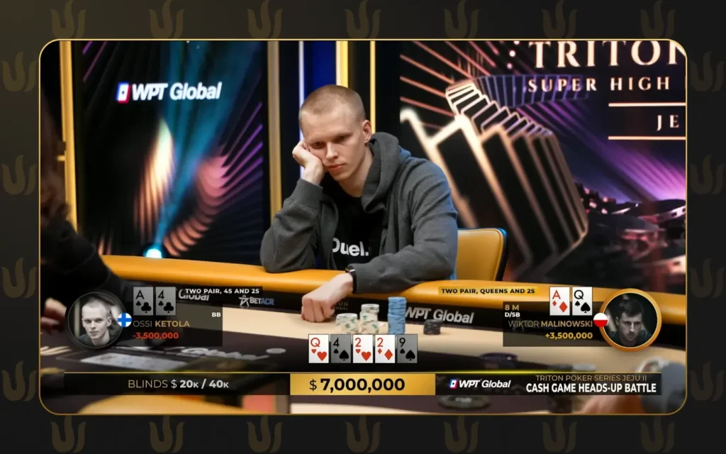 Ossi Ketola and Wiktor " Limitless" Malinowski $7,000,000 Pot
