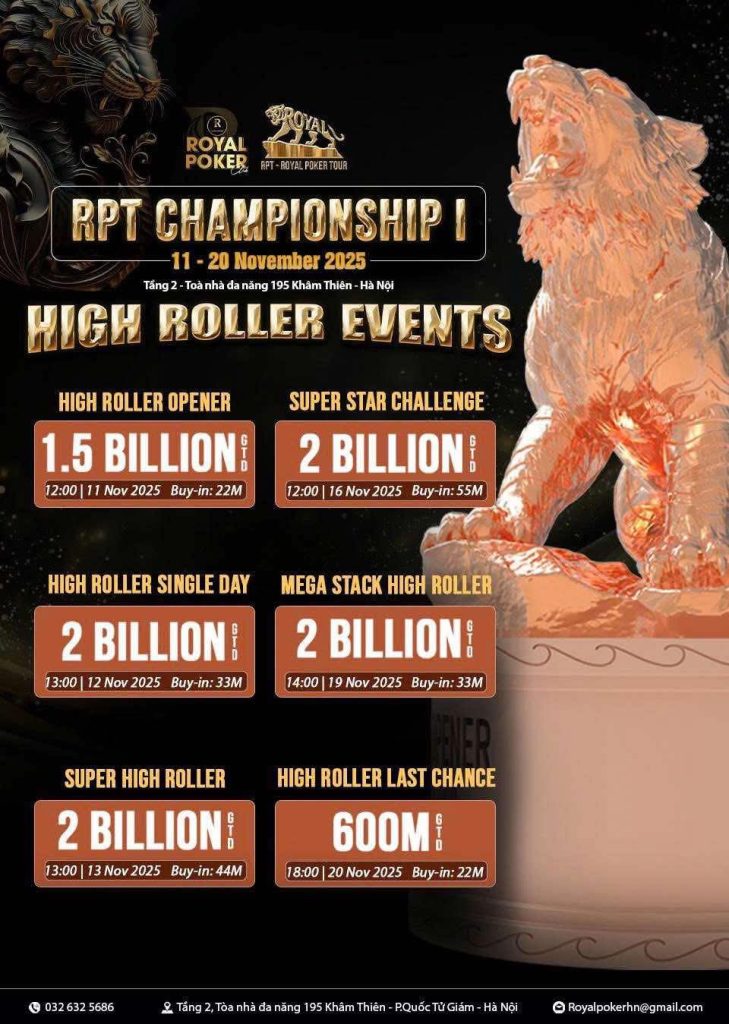 Royal Poker Club RPT Championship I High Roller Events