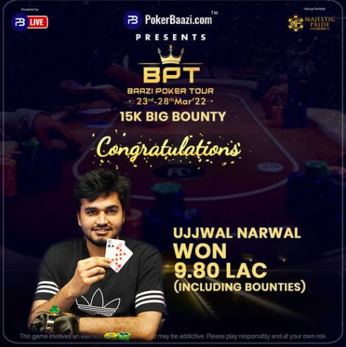 Ujjwal Narwal – Photo credit PokerBaazi