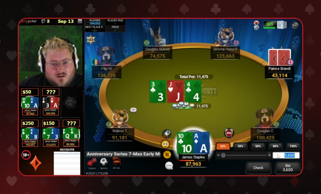 Jaime Staple and his Twitch brand: Pokerstaples