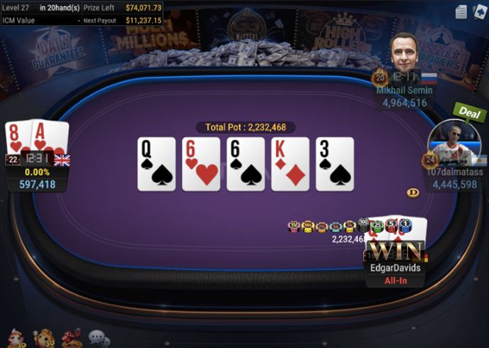 WSOP Side Event – $500 Deepstack 6 Handed