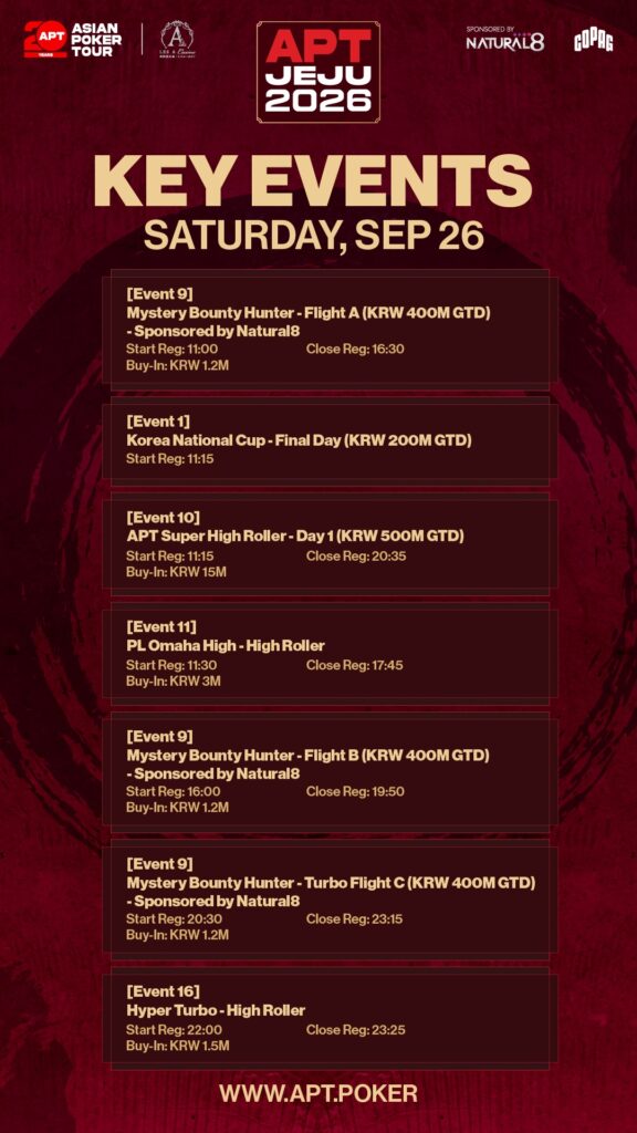 APT Jeju 2026 Schedule