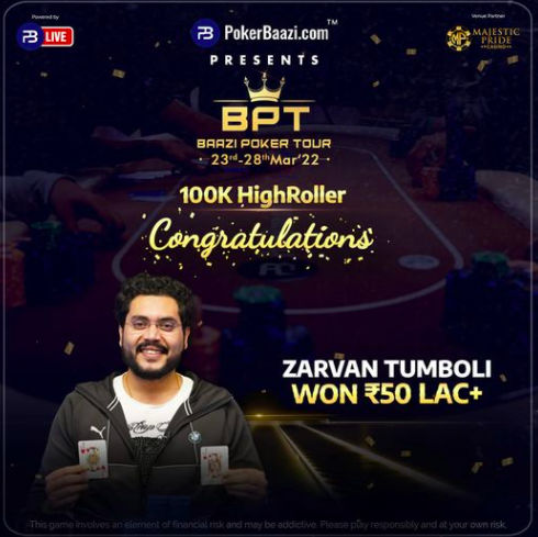 Zarvan Tumboli – Photo credit PokerBaazi