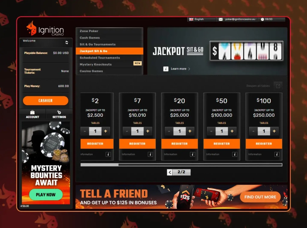 Ignition Casino Poker Games – Jackpot Sit & Go