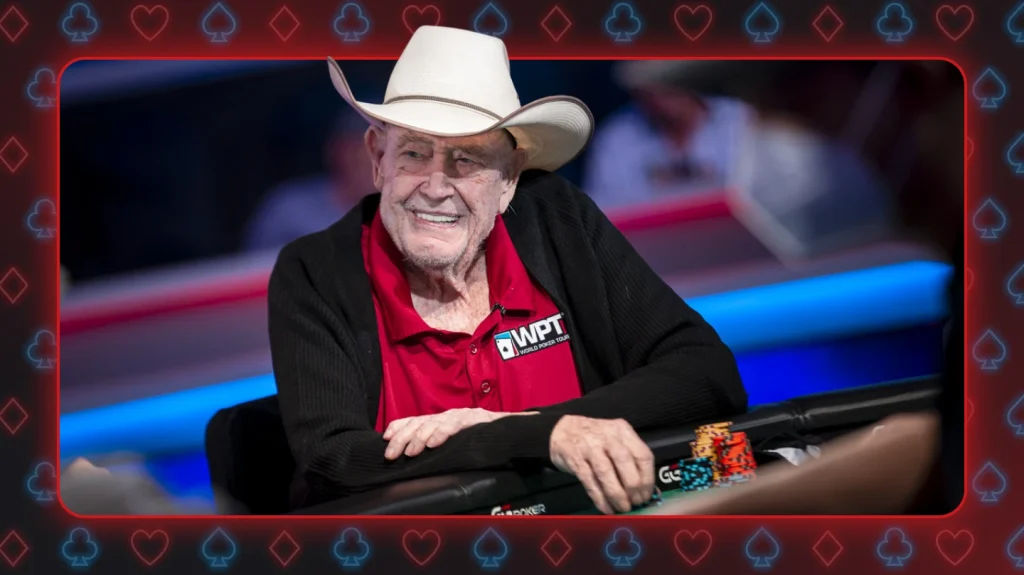 Doyle Brunson and his signature, oversized cowboy hat