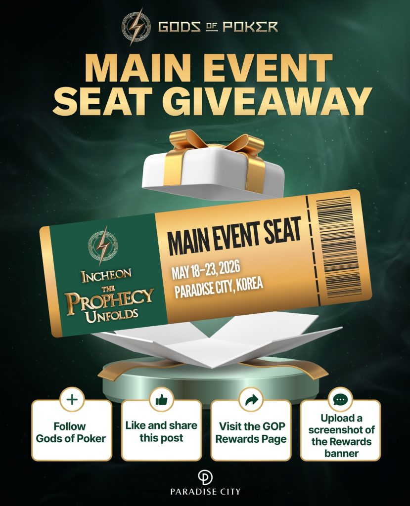 GOP Incheon 2026 Main Event Seat (Credit: GOP)