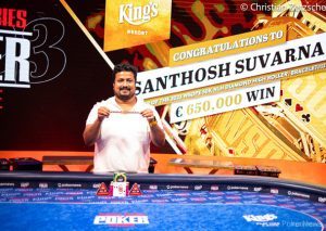 Santhosh Suvarna, Photo Credit – WSOPE/ PokerNews